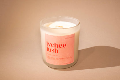 lychee lush wood wick candle