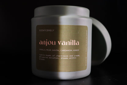 anjou vanilla wood wick candle