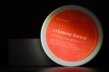 crimson forest wood wick candle