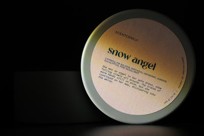 snow angel wood wick candle