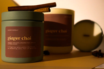 ginger chai wood wick candle