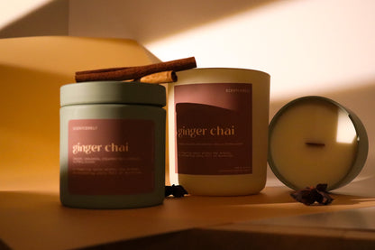 ginger chai wood wick candle